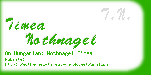 timea nothnagel business card